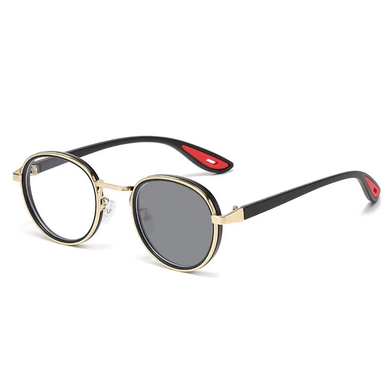Gaming Glasses Blue Light - Kacamata Wanita Retro Bulat Fotokromik Anti