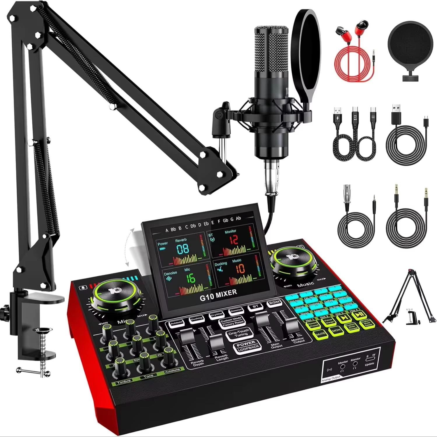 Pc Gaming Video - Tenlamp G10 Antarmuka Audio Streaming Langsung,