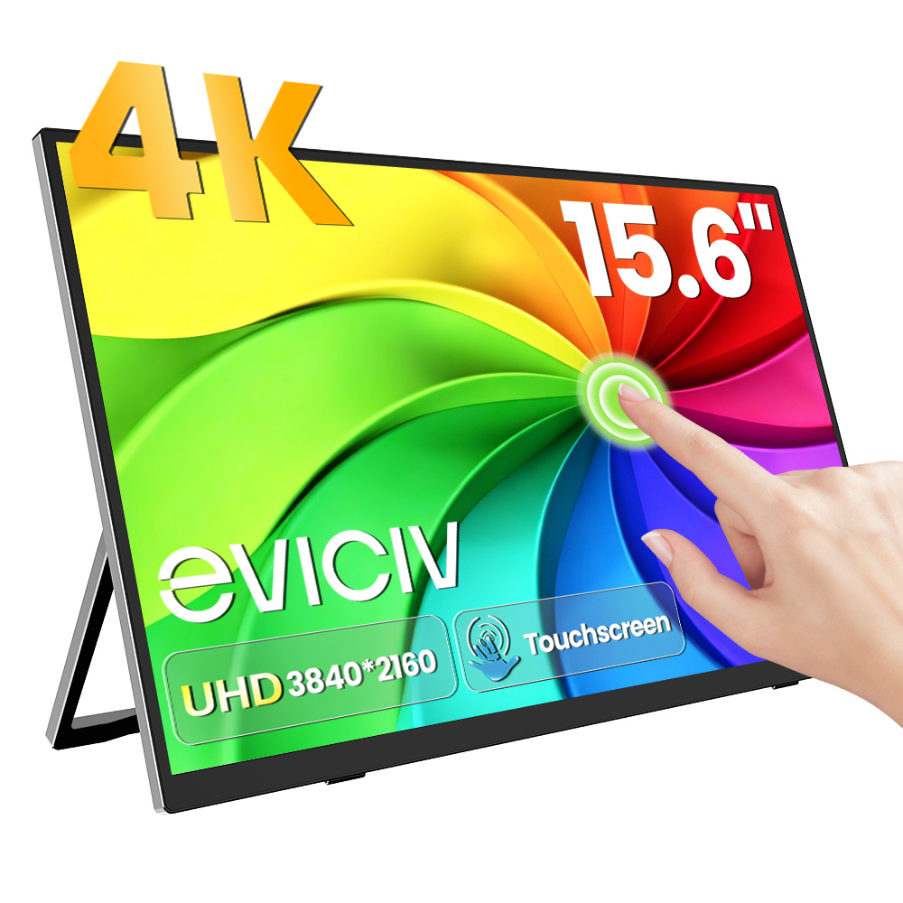 Pc Gaming Video - Monitor Portabel EVICIV 4K Layar Sentuh