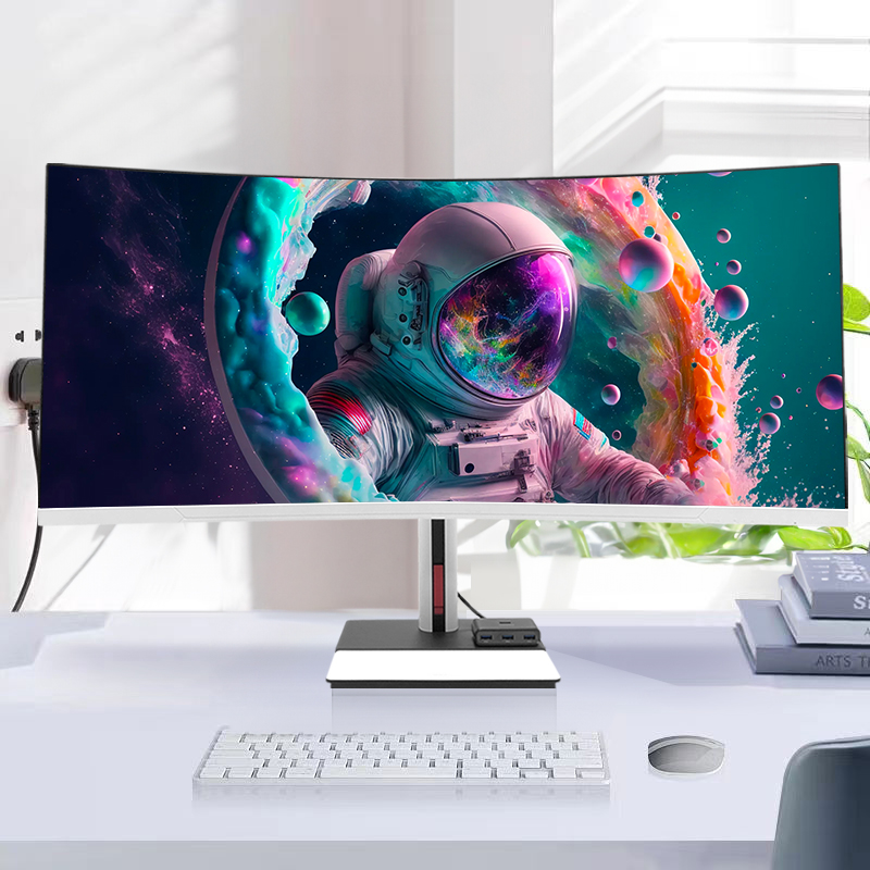 Pc Gaming Set - Komputer Desktop Layar Lengkung 34 Inci