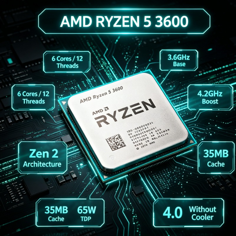 AMD Ryzen R5 3600 CPU PC Gamin - Pc Gaming Cpu ulasan dan harga