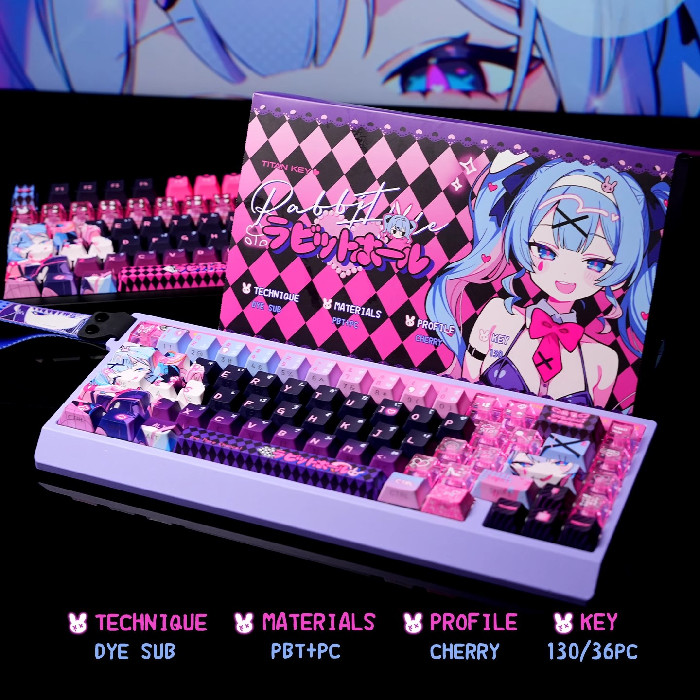 Set Keycap Kustom Tema Anime R - Pc Gaming Set ulasan dan harga