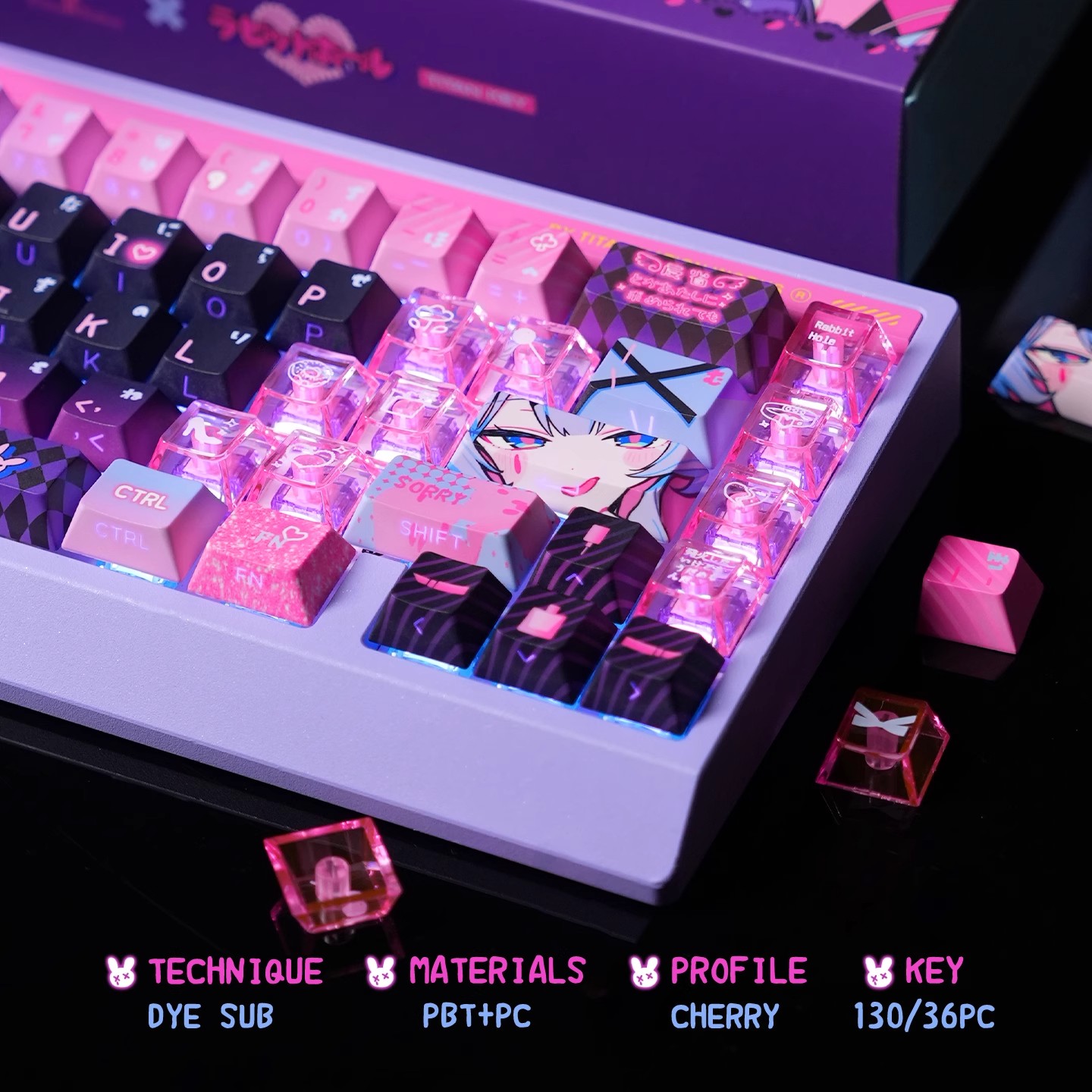 Set Keycap Kustom Tema Anime R - Pc Gaming Set ulasan dan harga