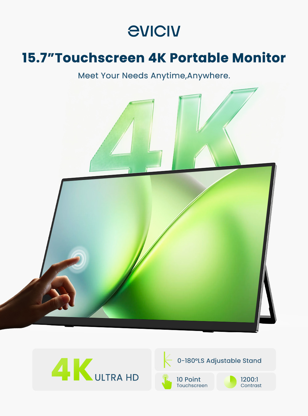 Monitor Portabel EVICIV 4K Lay - Pc Gaming Video ulasan dan harga