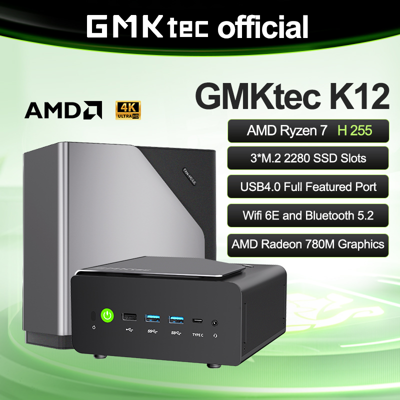 GMKtec K12 Mini PC AMD Ryzen.  - Pc Gaming Amd Ryzen 7 ulasan dan harga